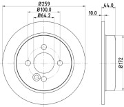 MDC1804 Brzdový kotouč MINTEX