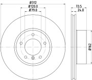 MDC1912 Brzdový kotouč MINTEX