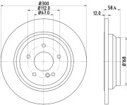 MDC2153 Brzdový kotouč MINTEX