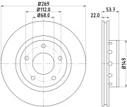 MDC1921 Brzdový kotouč MINTEX