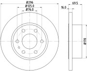 MDC1932 Brzdový kotouč MINTEX