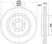 MDC1940 Brzdový kotouč MINTEX