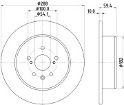 MDC1950 Brzdový kotouč MINTEX