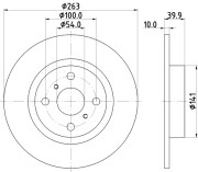 MDC1951 Brzdový kotouč MINTEX