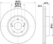 MDC1953 Brzdový kotouč MINTEX