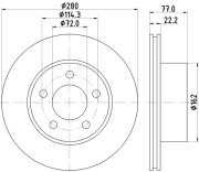 MDC2100 Brzdový kotouč MINTEX