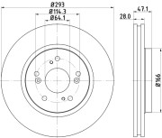 MDC2104C Brzdový kotouč MINTEX