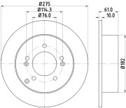 MDC2108 Brzdový kotouč MINTEX