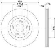 MDC2302 Brzdový kotouč MINTEX