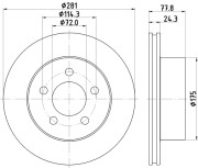 MDC2491 Brzdový kotouč MINTEX