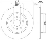 MDC2191 Brzdový kotouč MINTEX