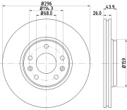 MDC2196 Brzdový kotouč MINTEX