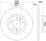 MDC2193 Brzdový kotouč MINTEX