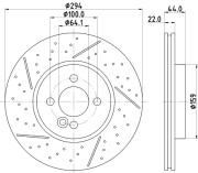 MDC2235 Brzdový kotouč MINTEX