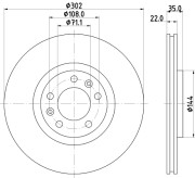 MDC2187 Brzdový kotouč MINTEX