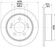 MDC2212 Brzdový kotouč MINTEX