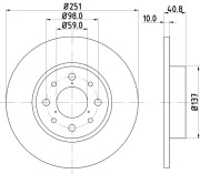 MDC2237 Brzdový kotouč MINTEX