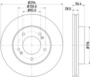 MDC2211 Brzdový kotouč MINTEX