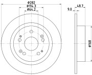 MDC2174 Brzdový kotouč MINTEX