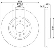 MDC2133 Brzdový kotouč MINTEX