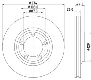 MDC2176 Brzdový kotouč MINTEX