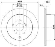 MDC2180 Brzdový kotouč MINTEX