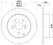 MDC2183 Brzdový kotouč MINTEX