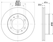 MDC2184 Brzdový kotouč MINTEX