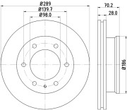 MDC2217 Brzdový kotouč MINTEX