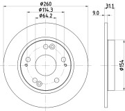 MDC2332 Brzdový kotouč MINTEX