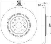 MDC2269R Brzdový kotouč MINTEX