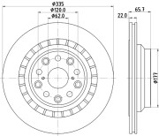 MDC2271R Brzdový kotouč MINTEX