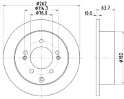 MDC2753 Brzdový kotouč MINTEX