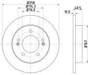 MDC2239 Brzdový kotouč MINTEX