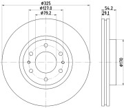 MDC2213 Brzdový kotouč MINTEX