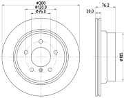 MDC2555 Brzdový kotouč MINTEX