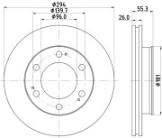 MDC2244 Brzdový kotouč MINTEX