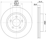 MDC2255 Brzdový kotouč MINTEX