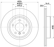 MDC2723 Brzdový kotouč MINTEX