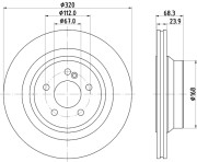 MDC2708 Brzdový kotouč MINTEX