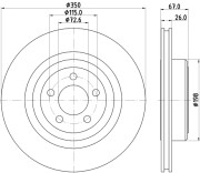 MDC2320 Brzdový kotouč MINTEX