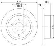 MDC2503C Brzdový kotouč MINTEX