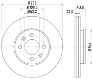 MDC2344 Brzdový kotouč MINTEX