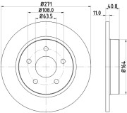 MDC2358 Brzdový kotouč MINTEX