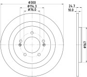 MDC2361 Brzdový kotouč MINTEX