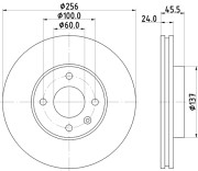 MDC2514 Brzdový kotouč MINTEX