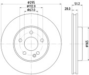 MDC2537 Brzdový kotouč MINTEX