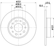 MDC2401 Brzdový kotouč MINTEX