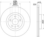 MDC2485 Brzdový kotouč MINTEX