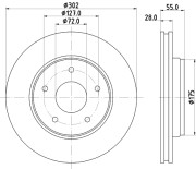 MDC2496 Brzdový kotouč MINTEX